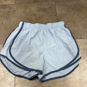 Nike Women's Athletic Shorts in Light Blue and Dark Blue